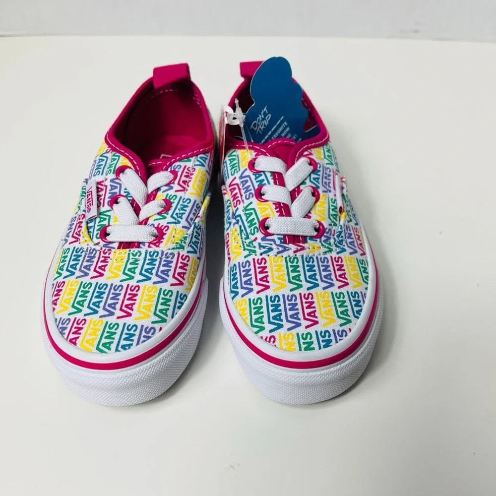 Vans Kids Authentic Elastic Rainbow Sneaker 10.5K - Picture 9 of 12